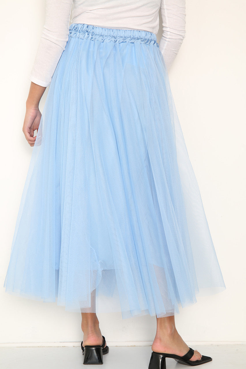 Ladies Skater Skirt Sky Blue