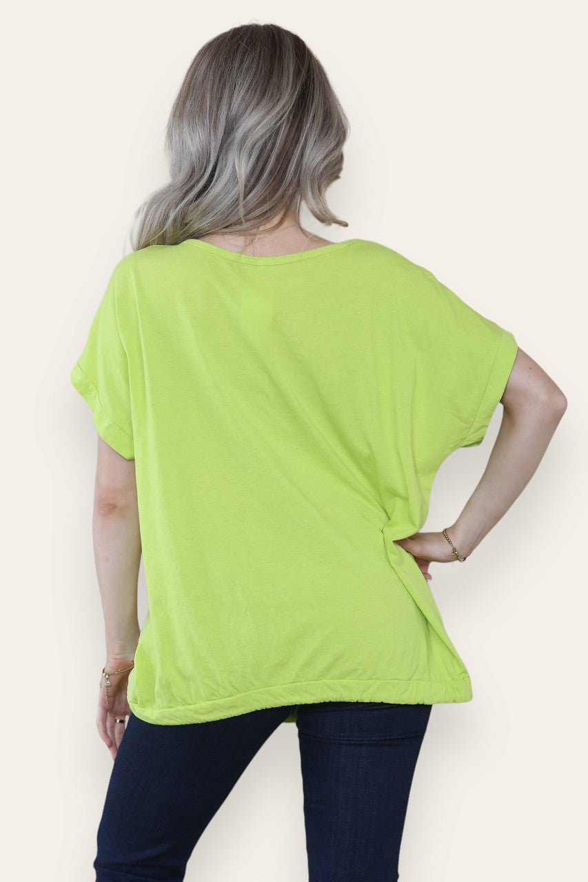 VLINDERBOOM FOLIE GRAPHIC TOP LIMOEN