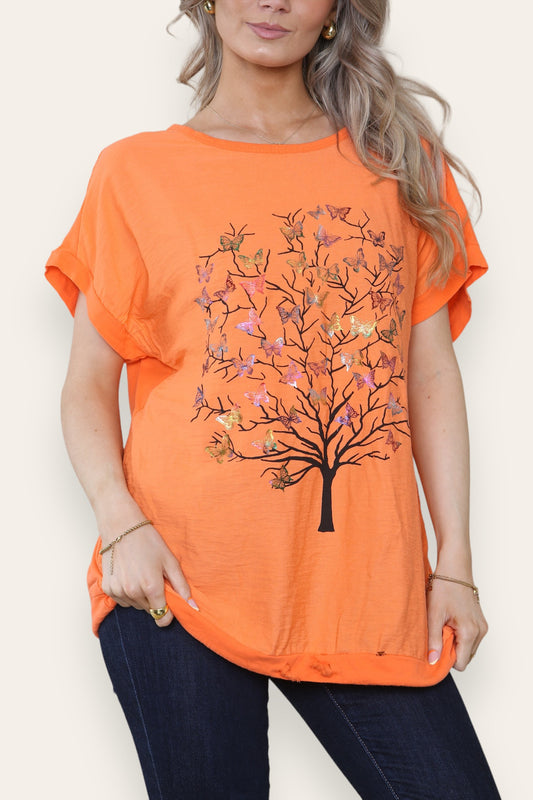 BUTTERFLY TREE FOIL TREE TOP ORANGE