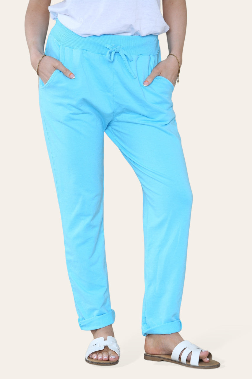 EFFEN JOGGINGBROEK TURKOOIS