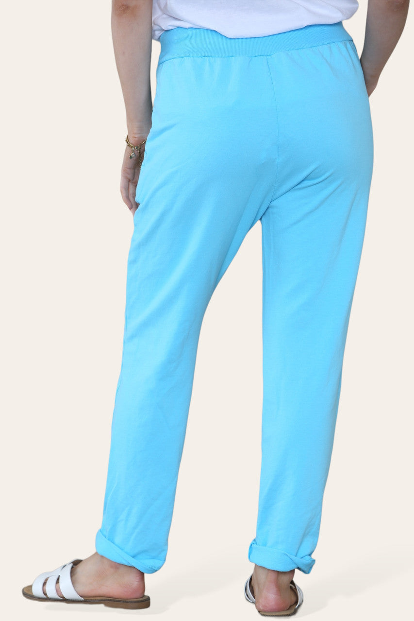 EFFEN JOGGINGBROEK TURKOOIS