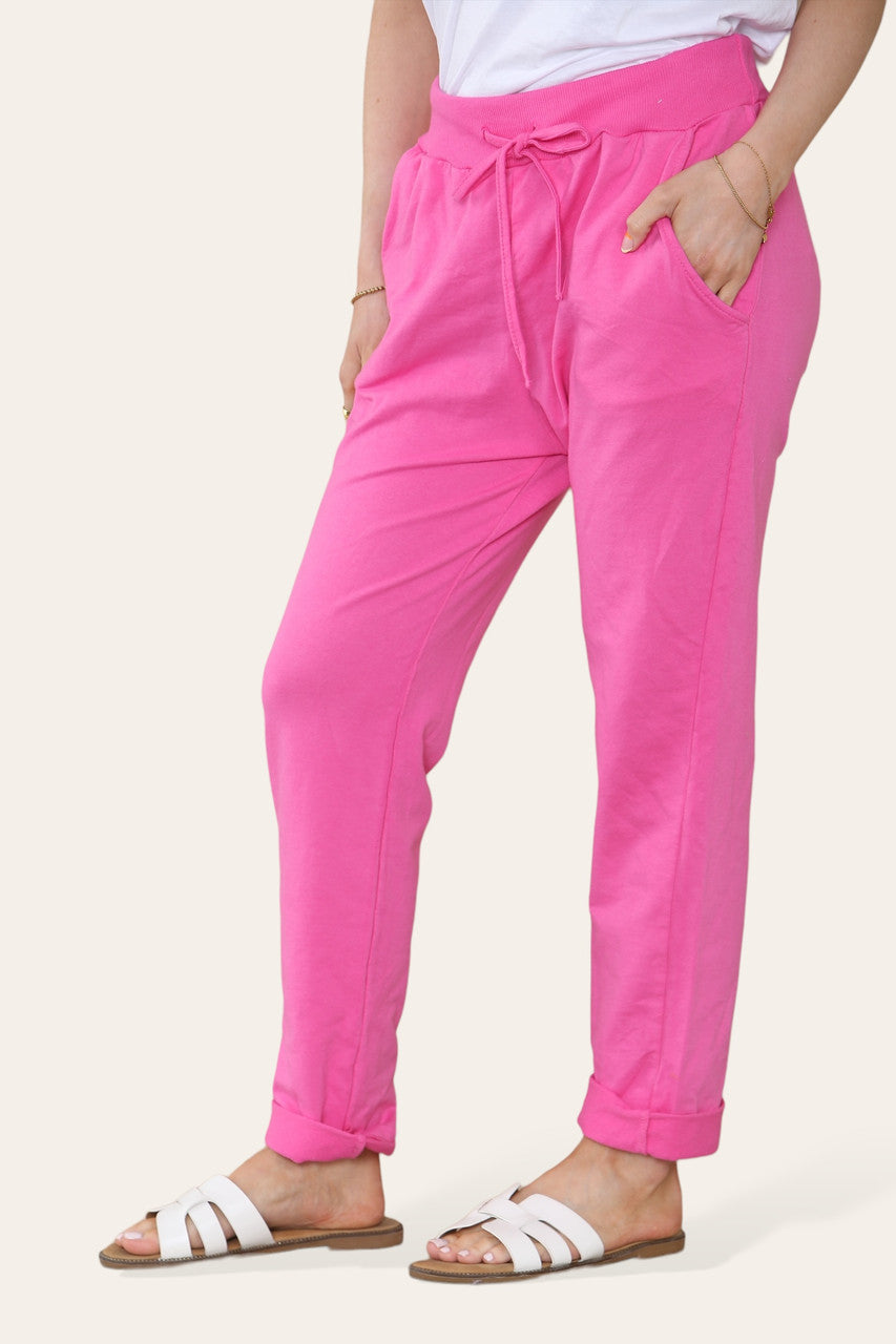 EFFEN JOGGINGBROEK CERISE