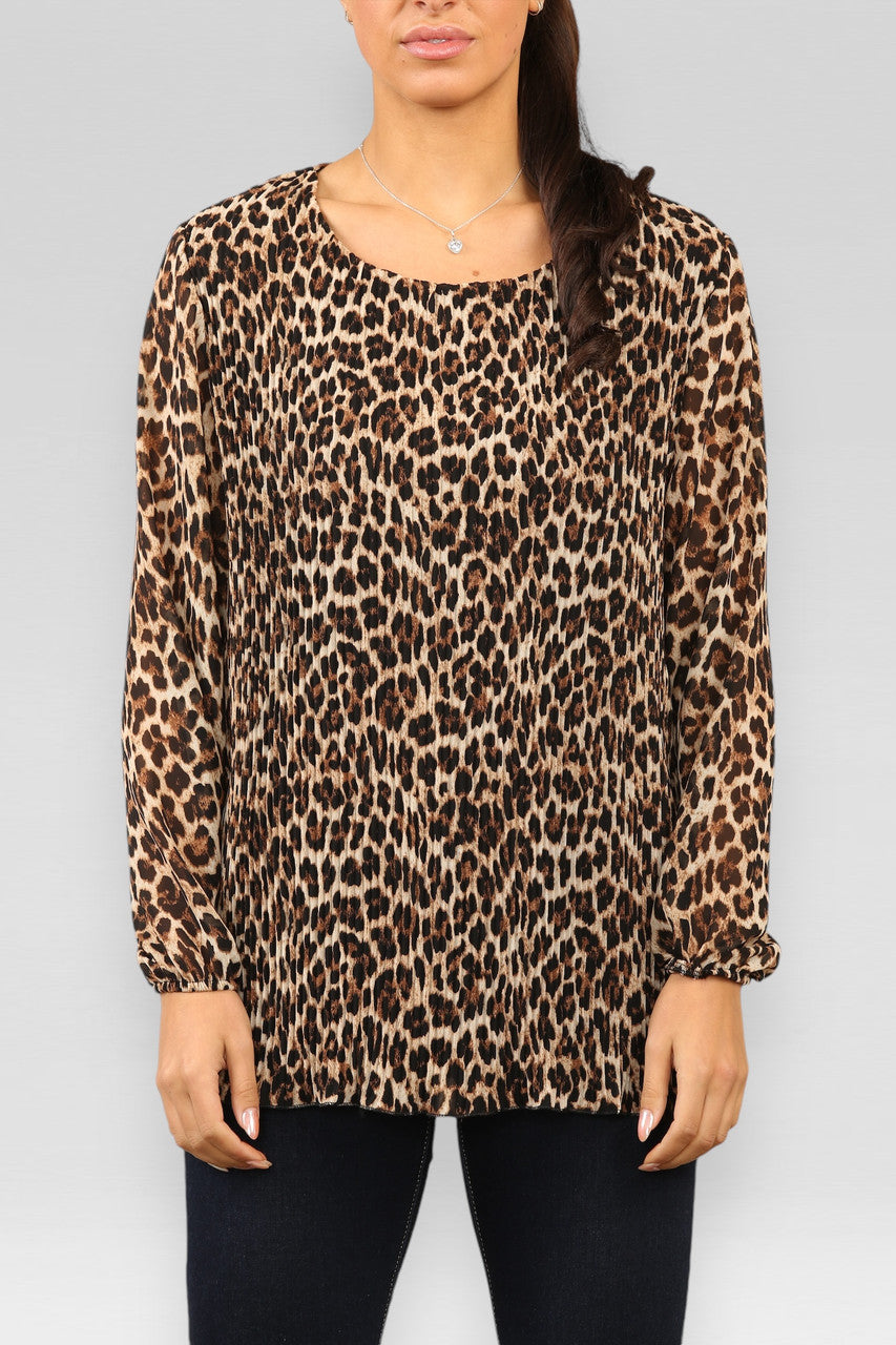 PLOOIBARE BLOUSE MET LEOPARDPRINT