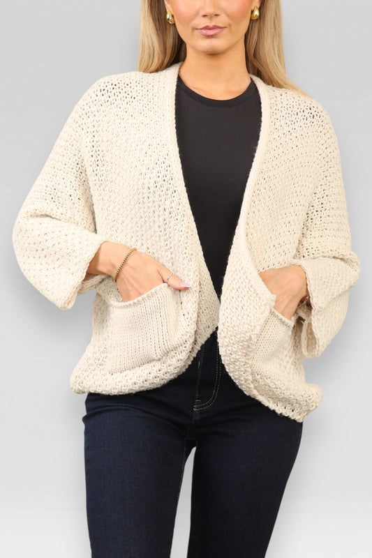 GEBREID VLINDERMOUW VEST STEEN