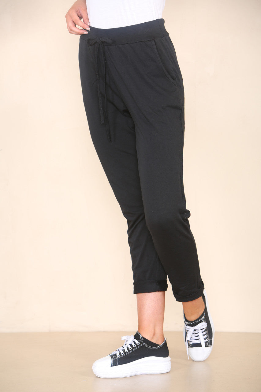 PLAIN JOGGING PANTS BLACK