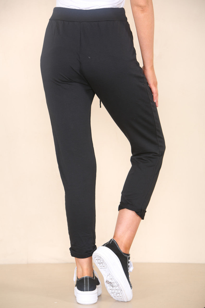 PLAIN JOGGING PANTS BLACK