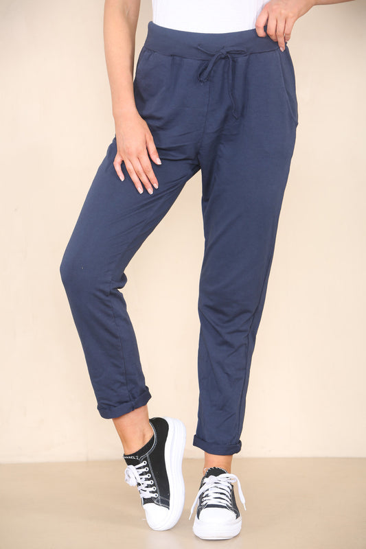 PLAIN JOGGING PANTS NAVY