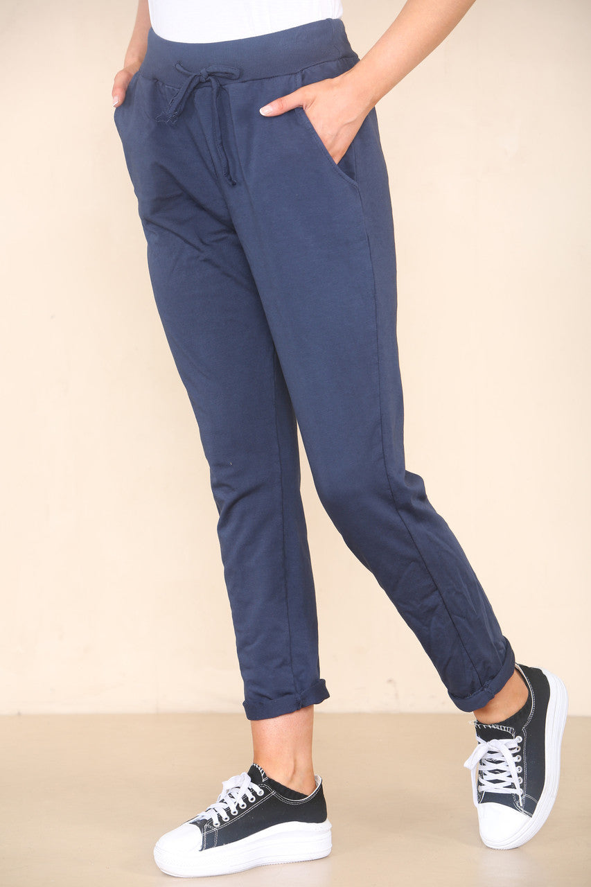 PLAIN JOGGING PANTS NAVY