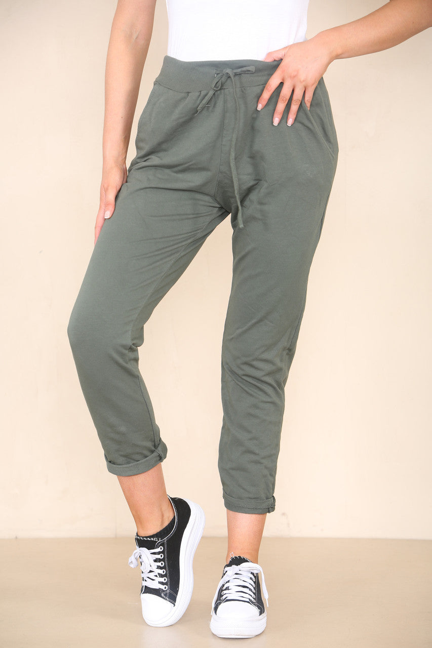 PLAIN JOGGING PANTS KHAKI