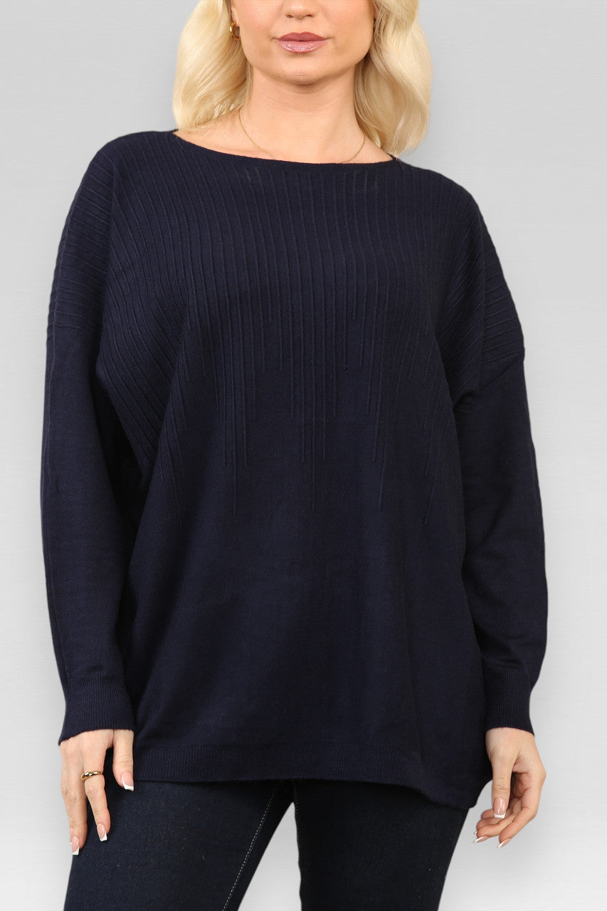 GERIBBELDE TRUI NAVY