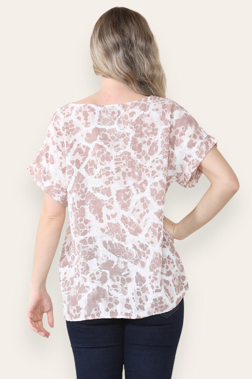 TOP MET DIERENPRINT STOFROZE