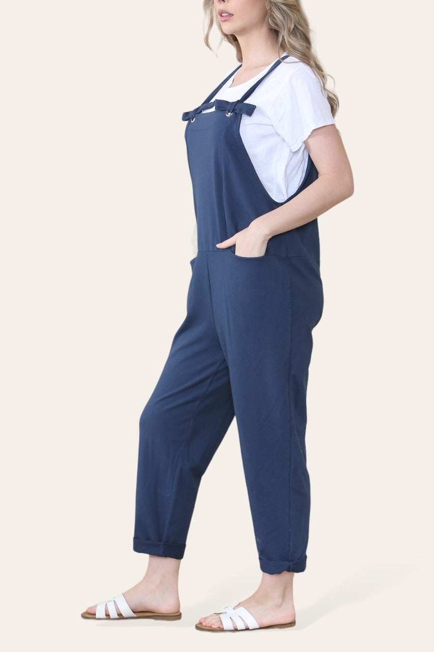 EFFEN TUINBROEK & T-SHIRT - MARINEBLAUW