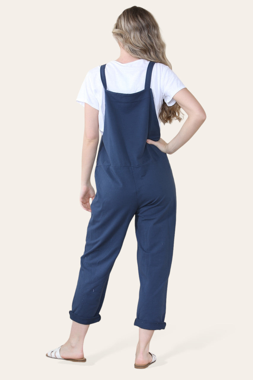 EFFEN TUINBROEK & T-SHIRT - MARINEBLAUW