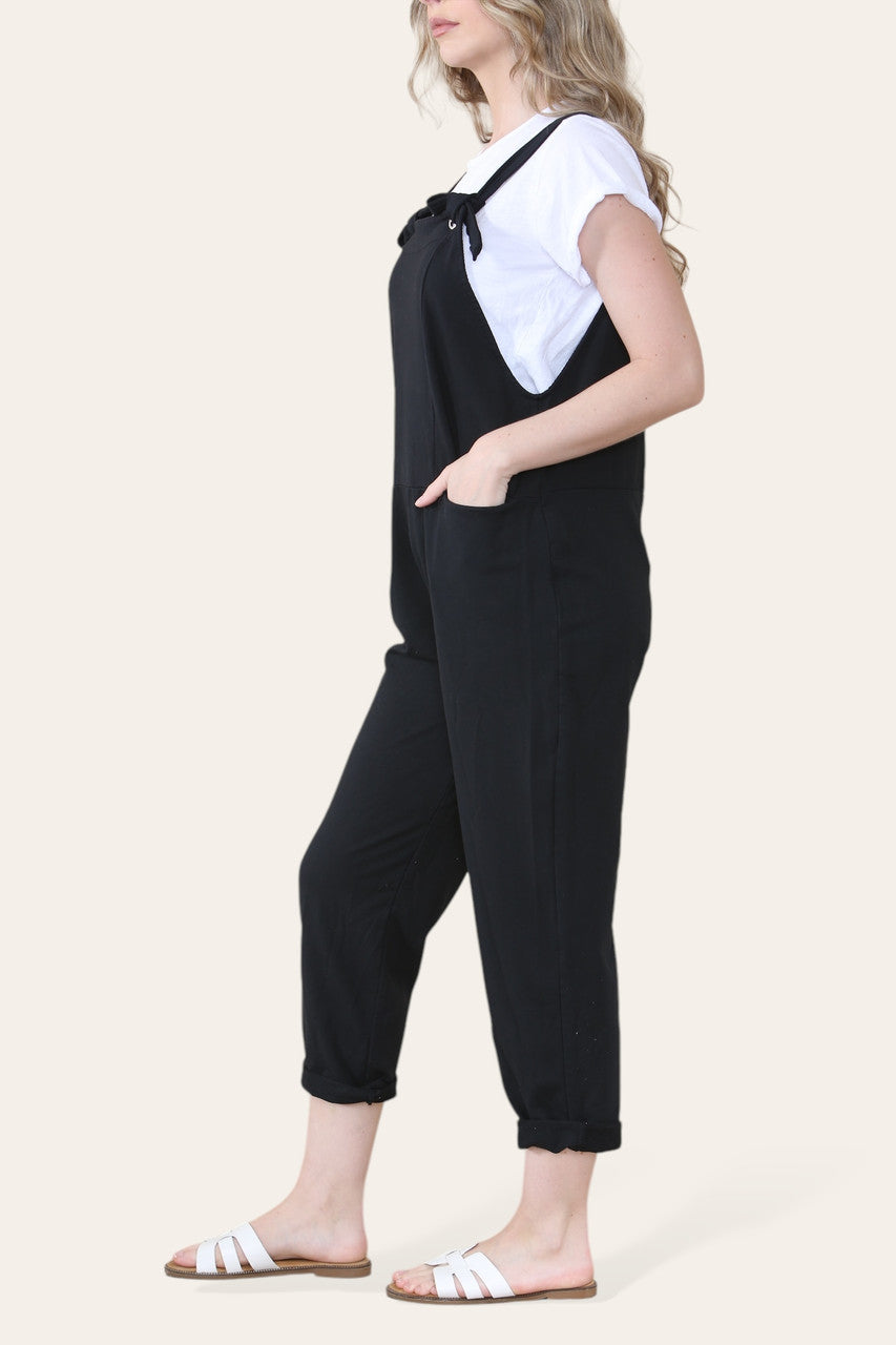 EFFEN TUINBROEK & T-SHIRT - ZWART