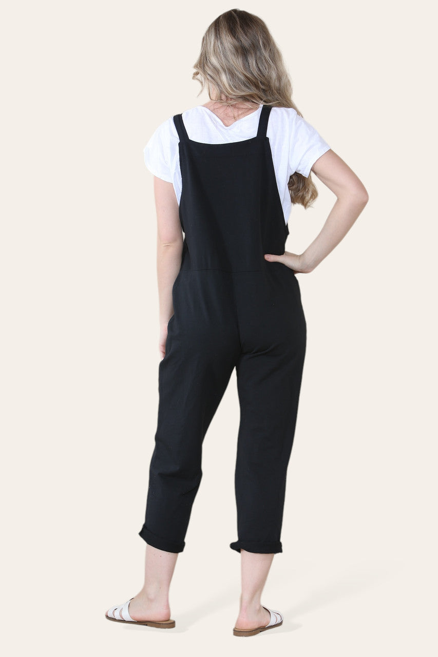 EFFEN TUINBROEK & T-SHIRT - ZWART