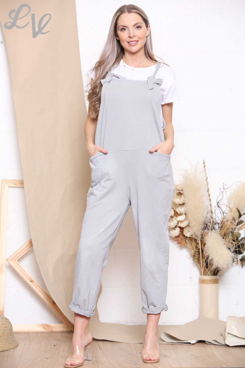 EENVOUDIGE TUINBROEK & T-SHIRT - ZILVER