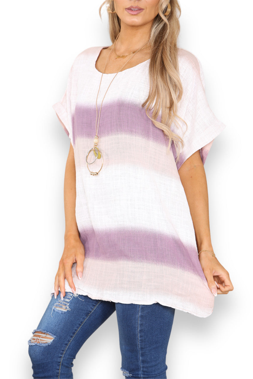 TOP MET OMBRE PRINT STOFROZE
