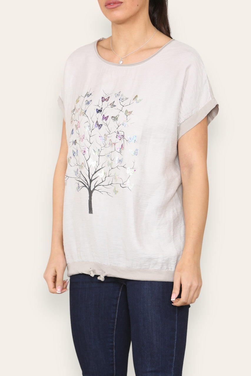 BUTTERFLY TREE FOLIEPRINT BOVENSTUK STEEN