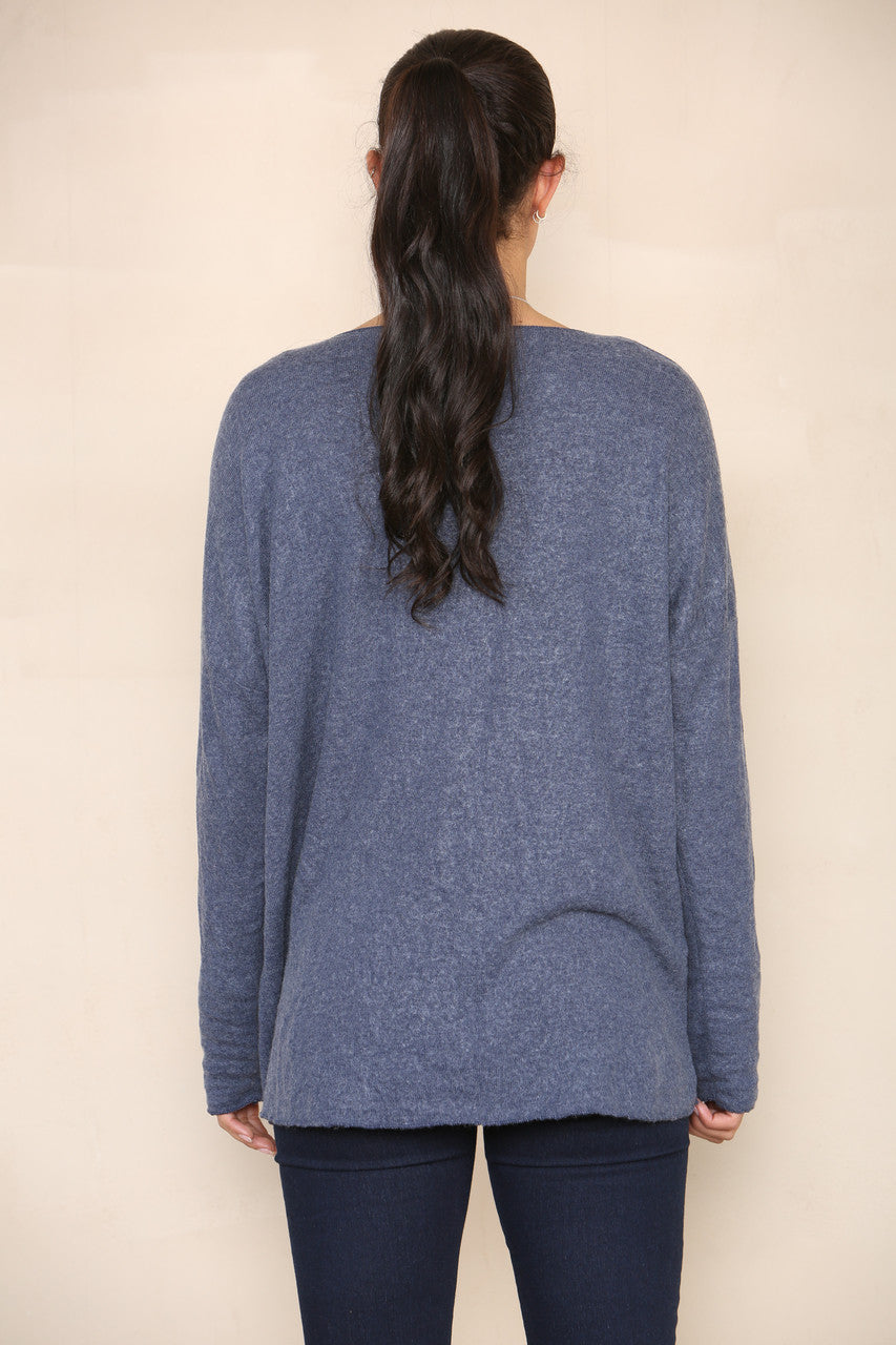 FOIL FEATHERS FINE KNIT JUMPER NAVY