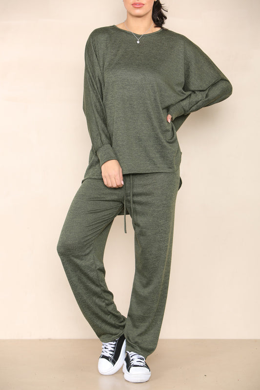 MARL TOP EN BROEK SET KHAKI
