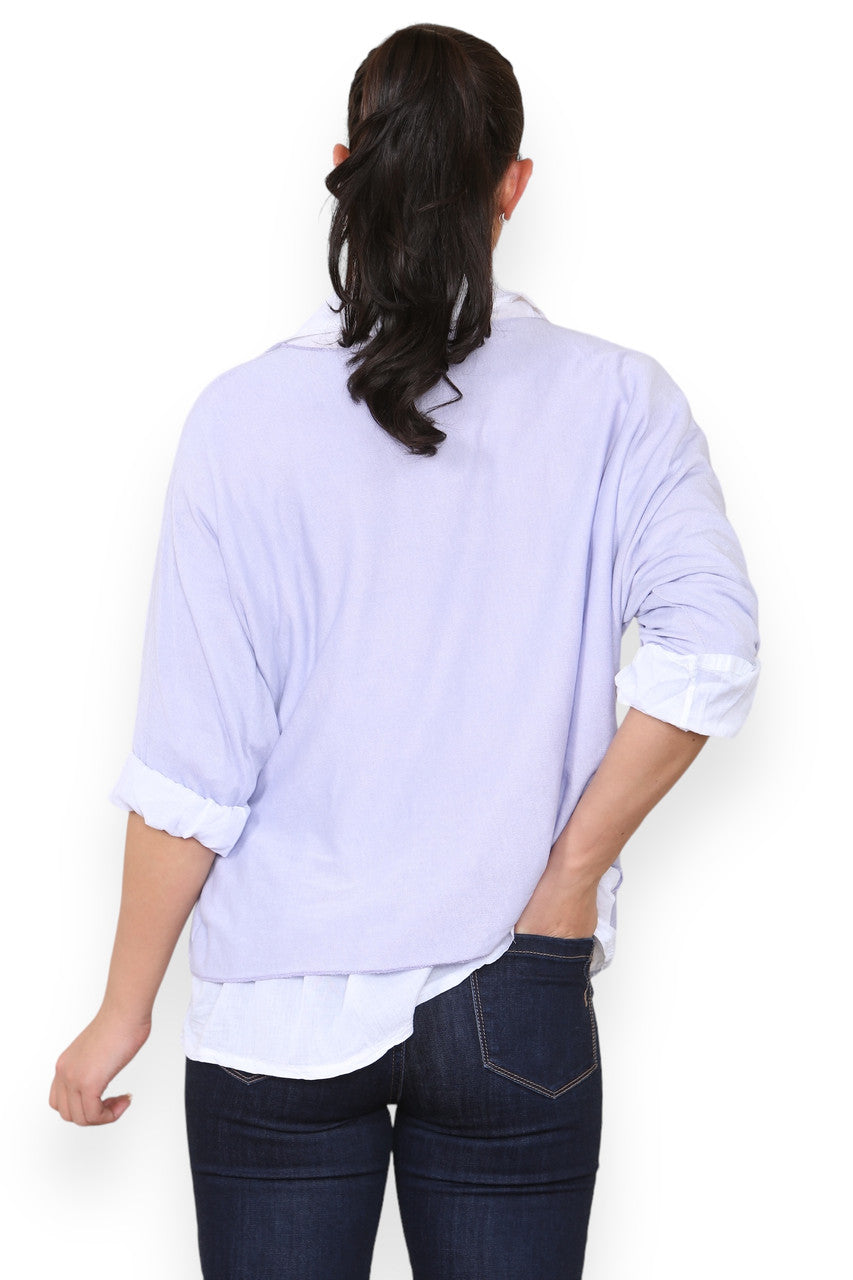 2 IN 1 SHIRT LAYER JUMPER LILAC