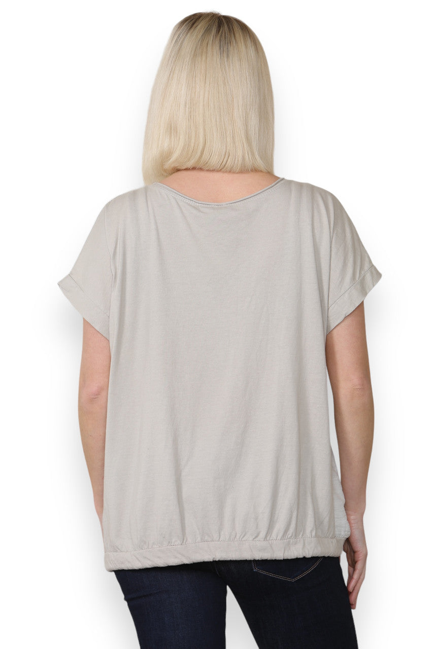 HART BURST GRAFISCHE TOP STEEN