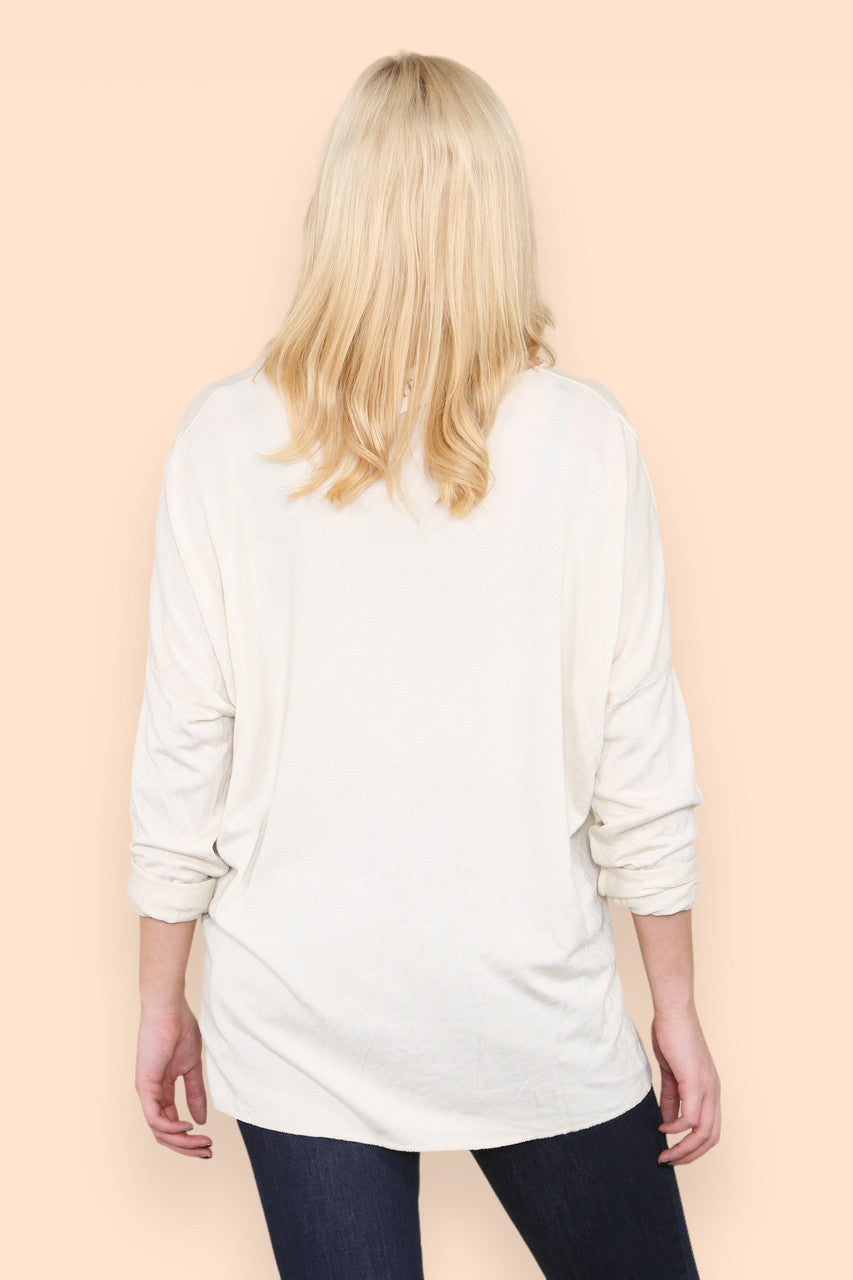 DANDELION OUTLINE FINE KNIT TOP STONE