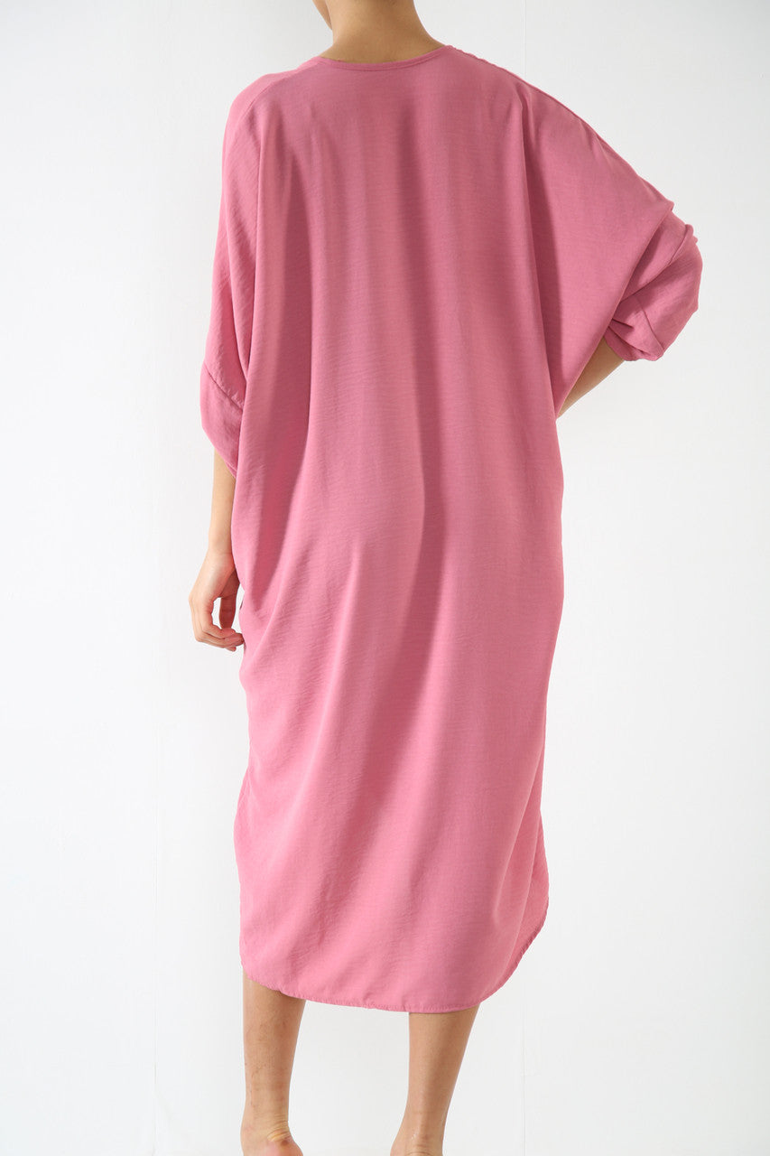 Ladies Twist Front Dress Pink