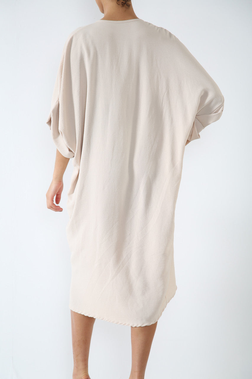 Ladies Twist Front Dress Stone