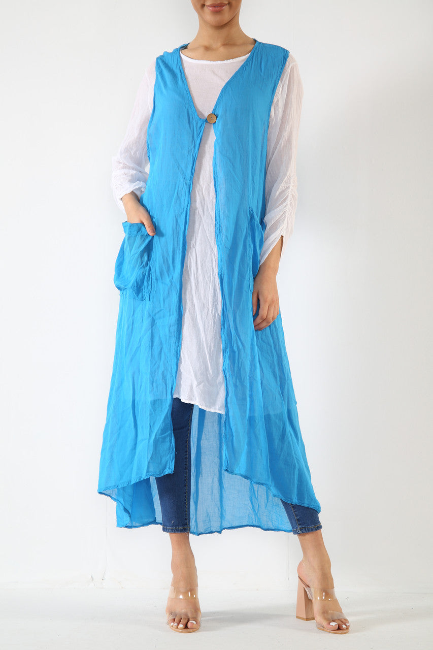 Ladies 2 Piece Set Tunic Top Dress Turquoise