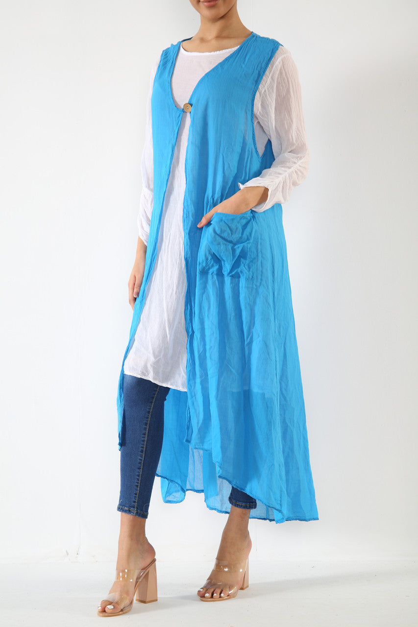 Ladies 2 Piece Set Tunic Top Dress Turquoise