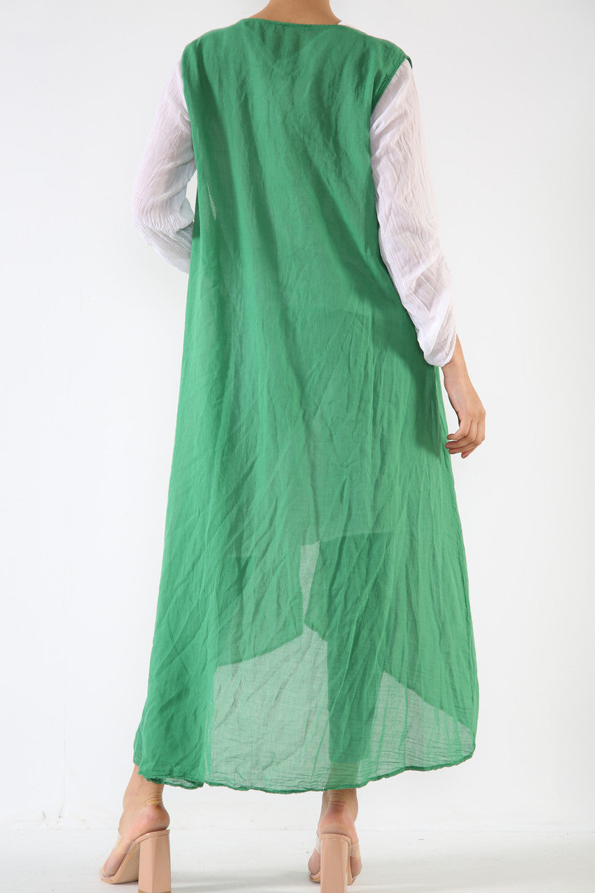 Ladies 2 Piece Set Tunic Top Dress Green