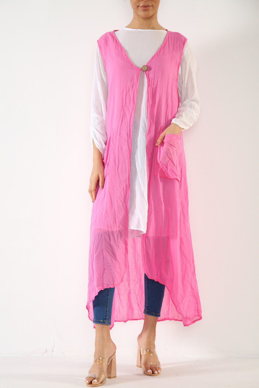 Ladies 2 Piece Set Tunic Top Dress Cerise