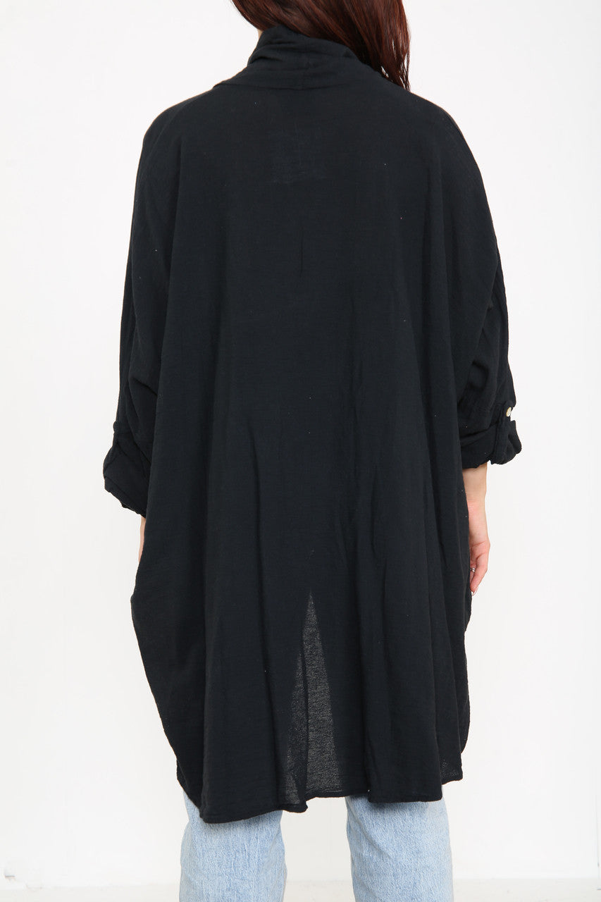 Dames Gedrapeerd Vest Top Zwart