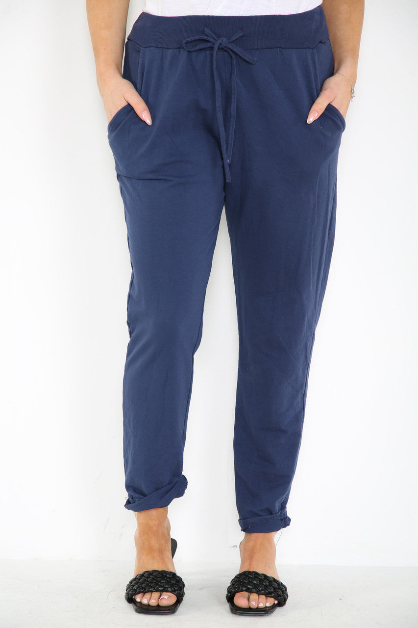 PLAIN JOGGING PANTS NAVY