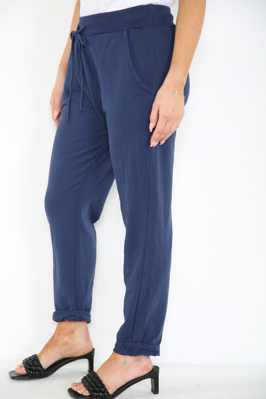 PLAIN JOGGING PANTS NAVY