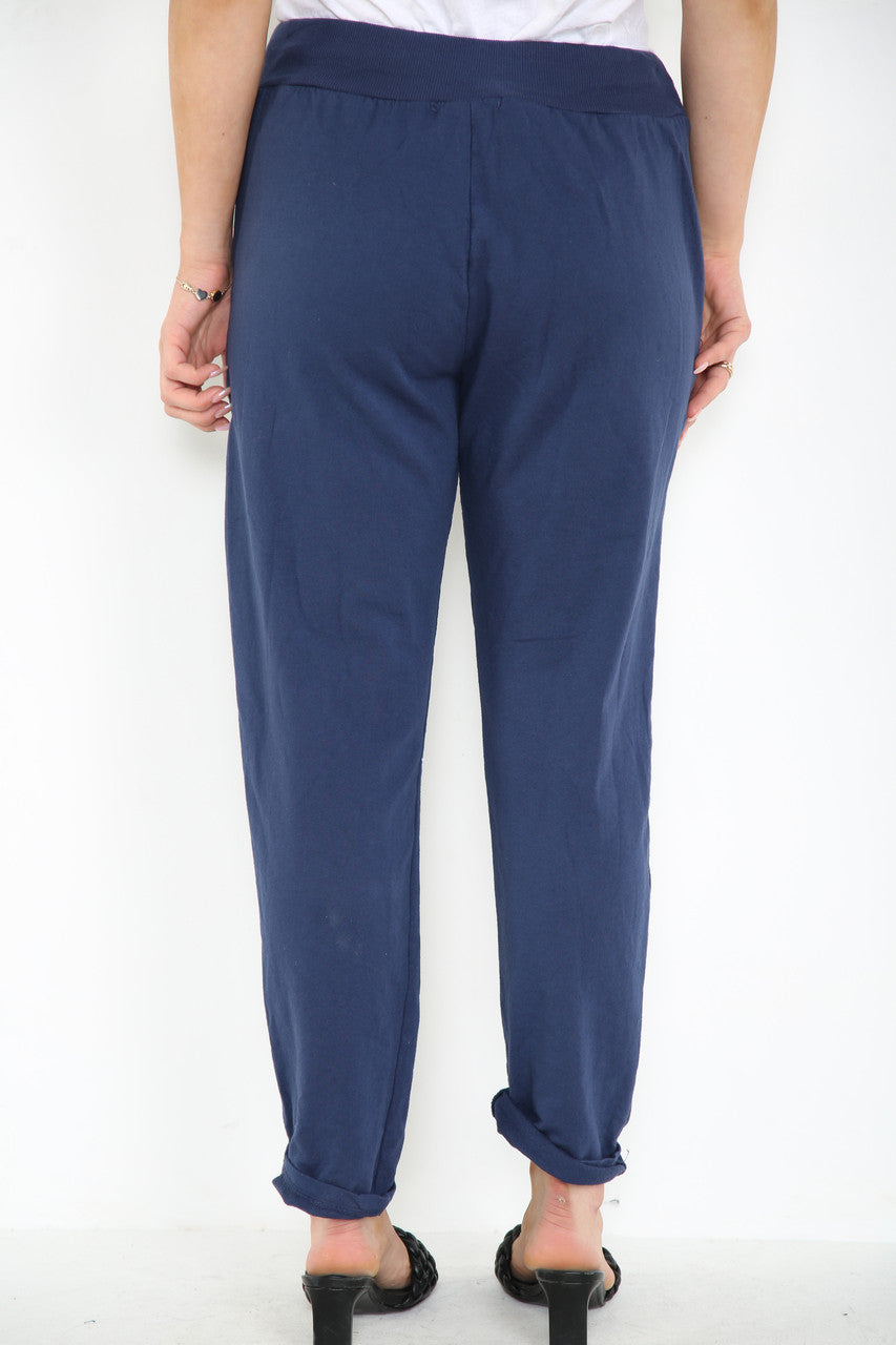 PLAIN JOGGING PANTS NAVY