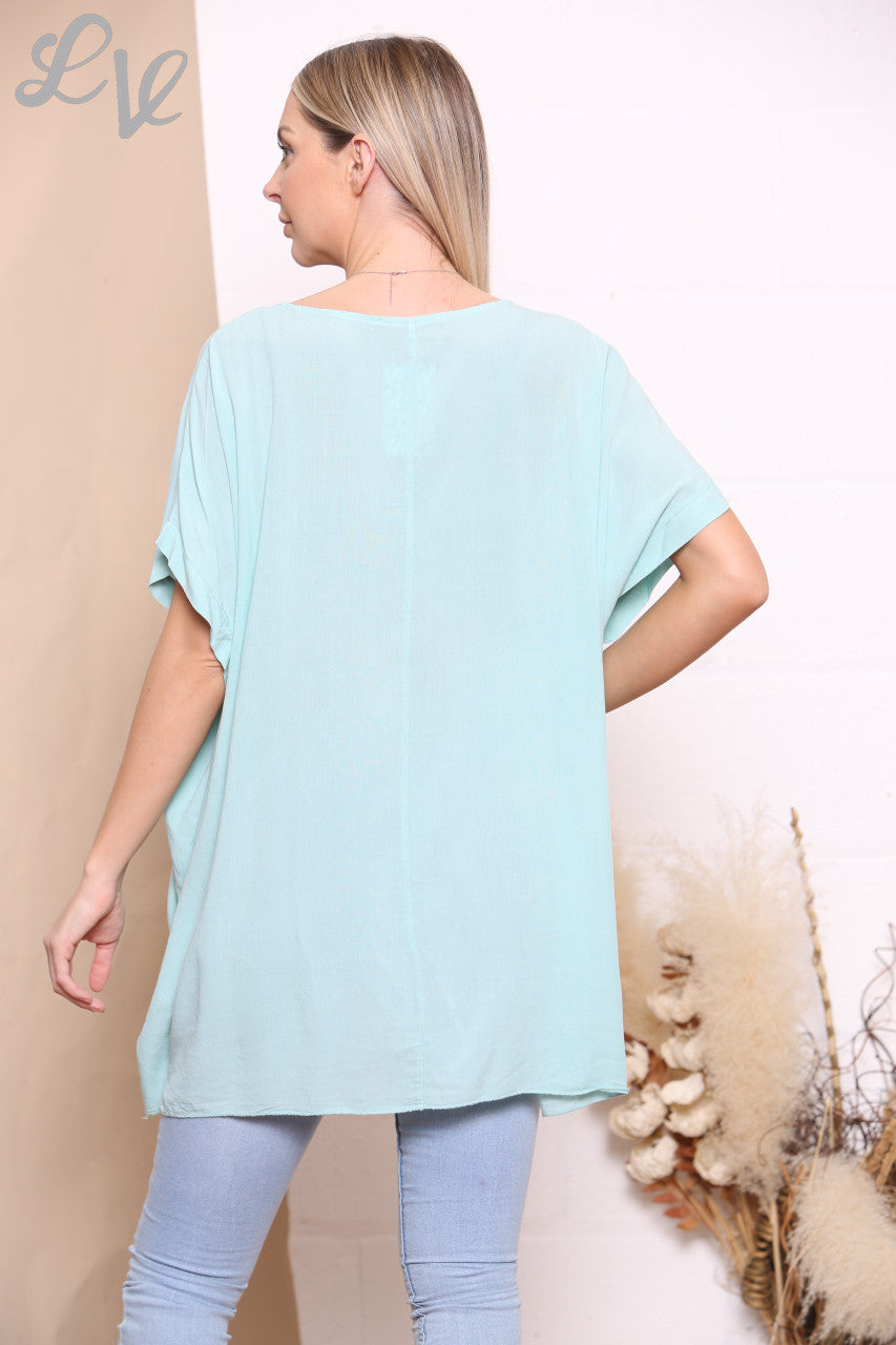 Damesfolie Bloemenprint Top Tiffany