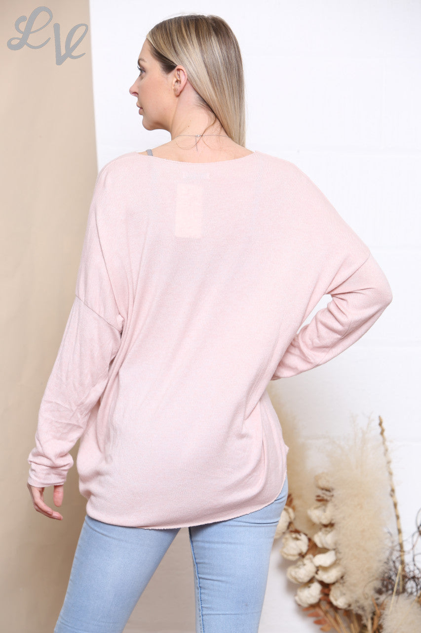 Dames Tree Of Life Folieprint Fijne Gebreide Trui Dusty Roze