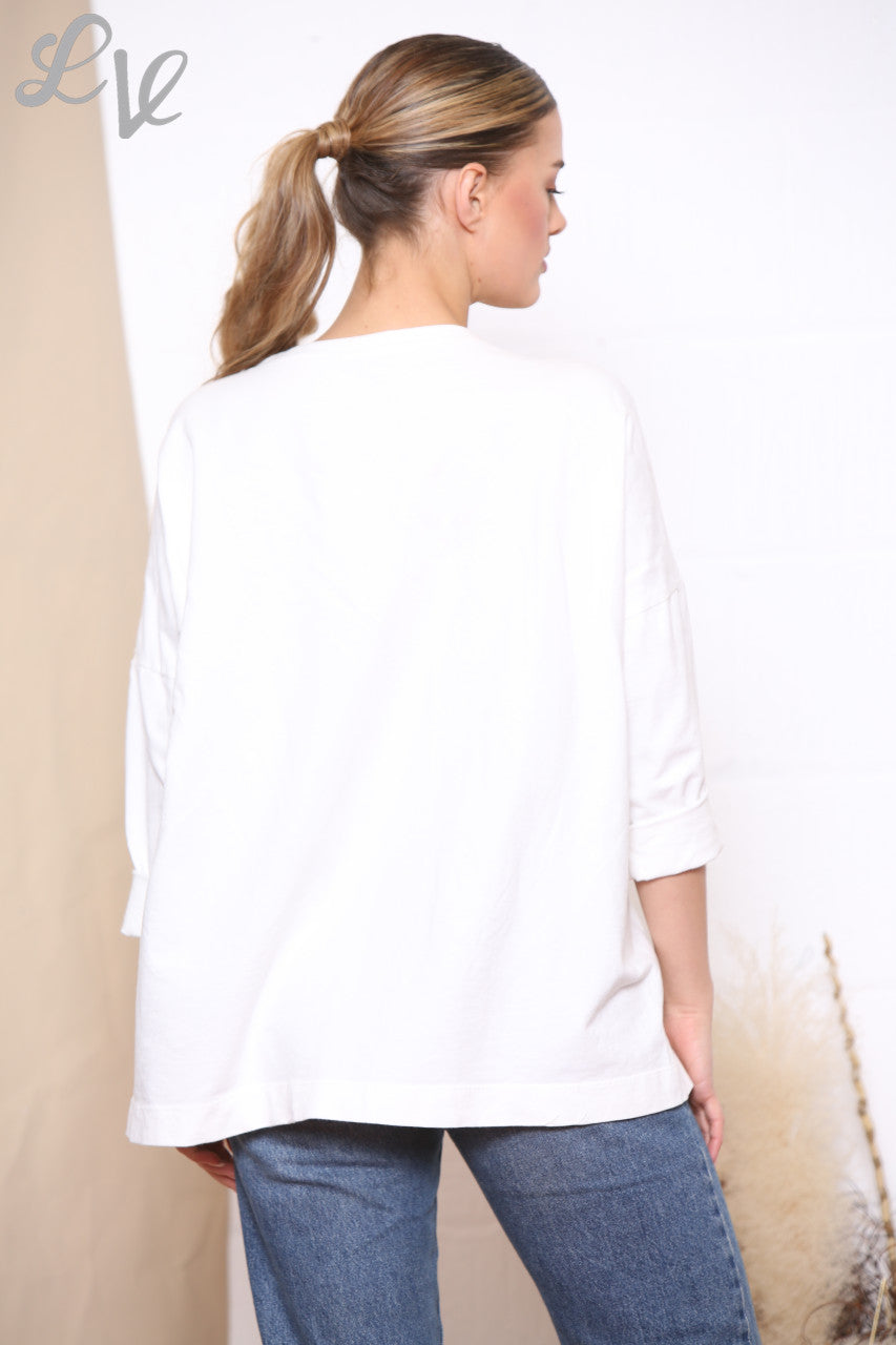 Ladies Crochet Front Top White