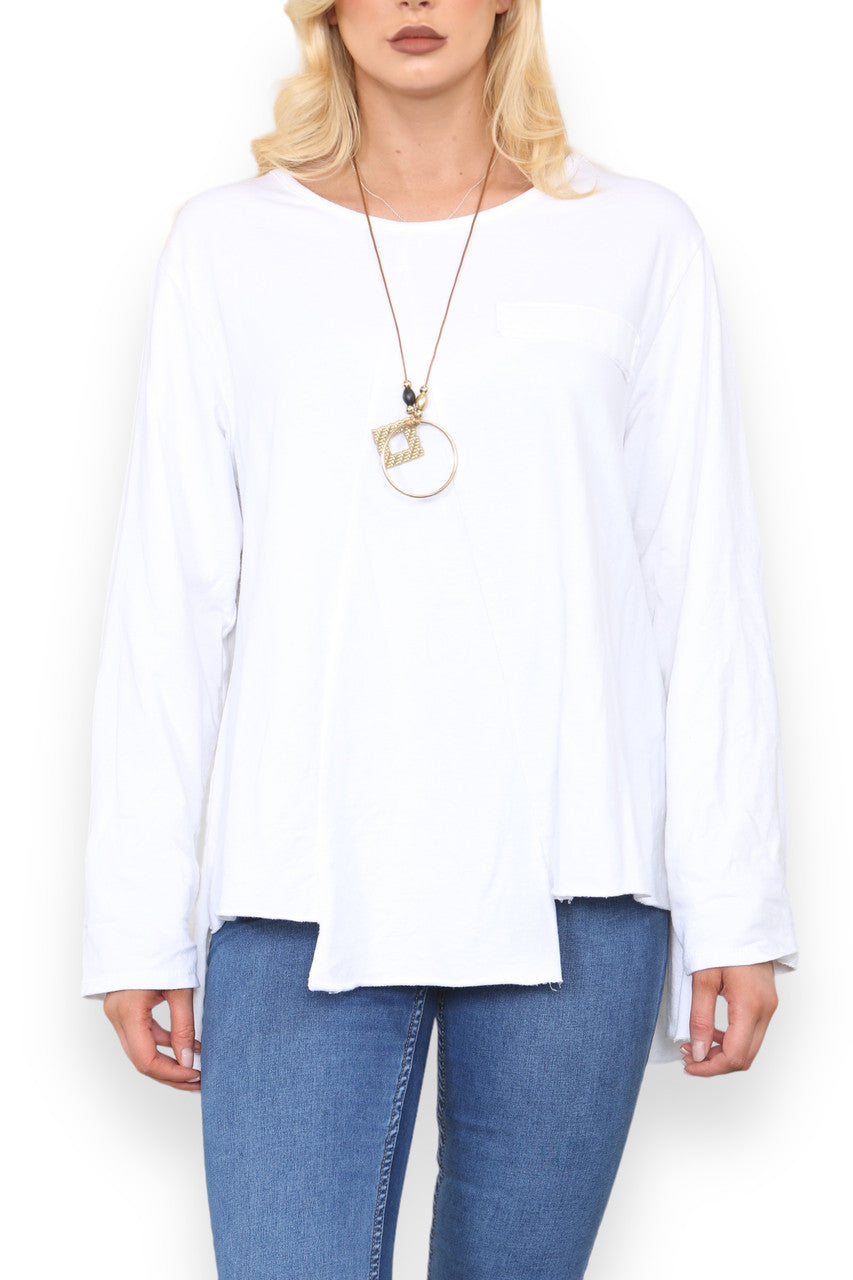 FAUX ZAK SWEATSHIRT TOP WIT