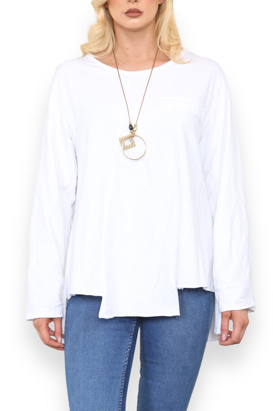 FAUX ZAK SWEATSHIRT TOP WIT