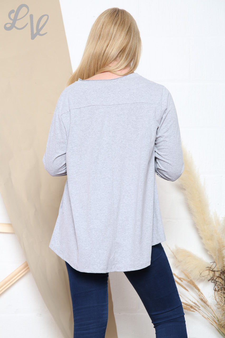 Dames Swingtop Effen Grijs Prijs WAS € 7,99 NU € 3,99