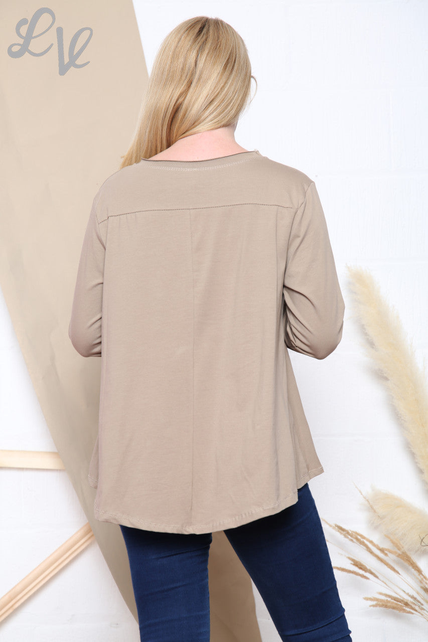 Ladies Plain Swing Top Tan Unit Price £9.99