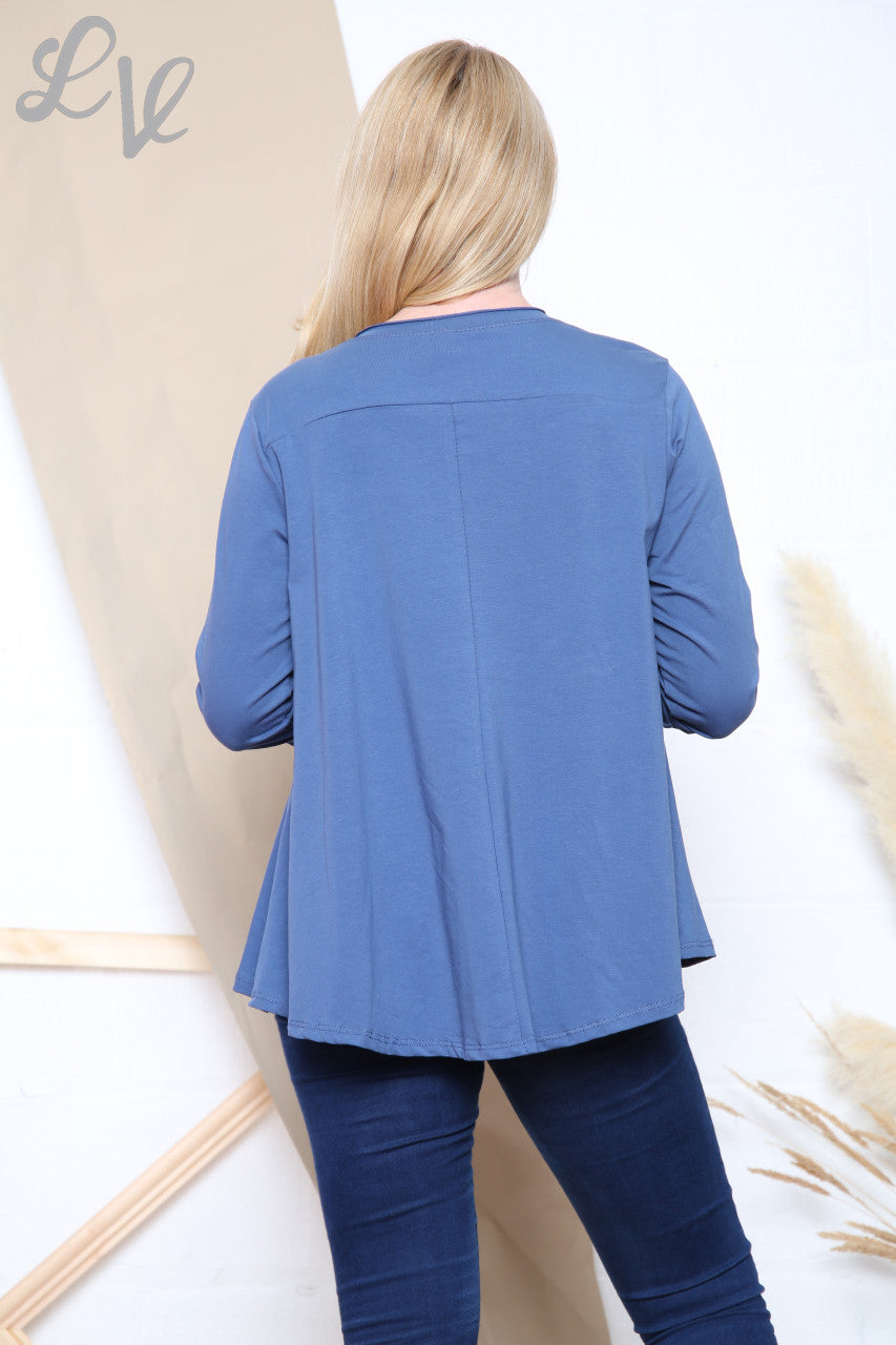 Ladies Plain Swing Top Denim Unit Price WAS £7.99 NOW £3.99