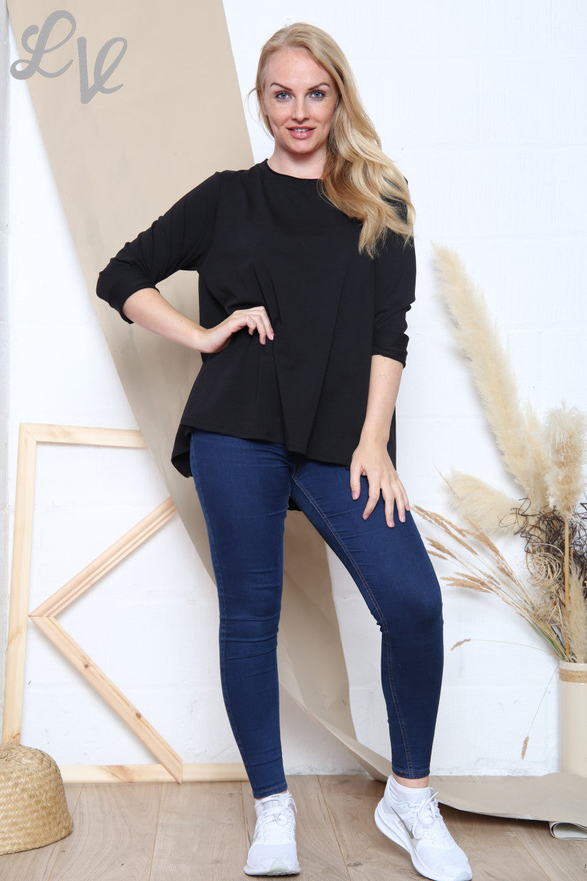 Ladies Plain Swing Top Black Unit Price £7.99