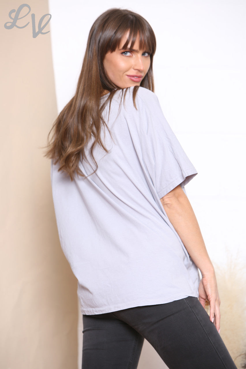 Ladies LOVE Lettering Top Grey