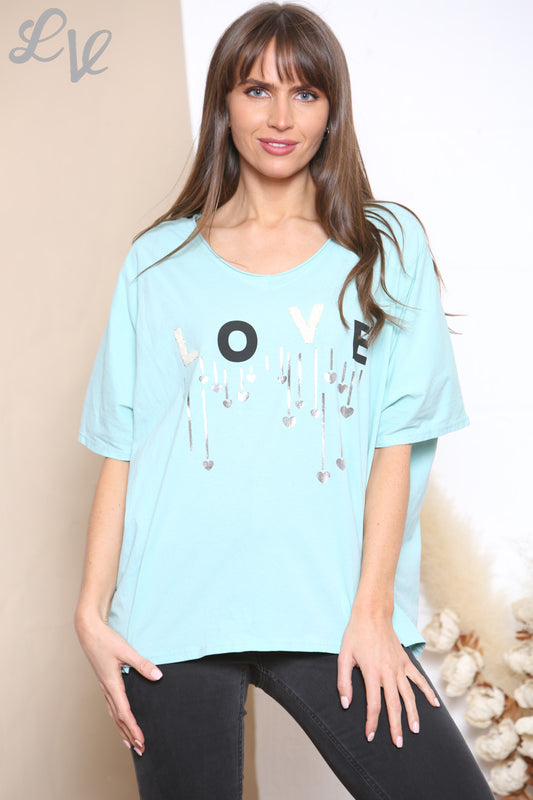 Ladies LOVE Lettering Top Tiffany
