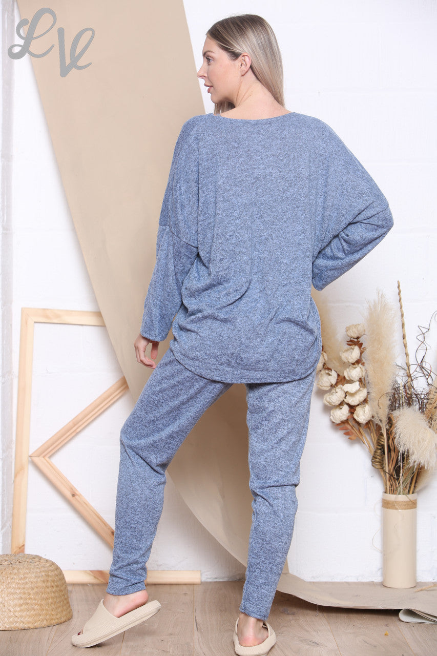 Ladies Chill Out Loungewear Set Denim Unit Price WAS £16.99 NOW £8.99