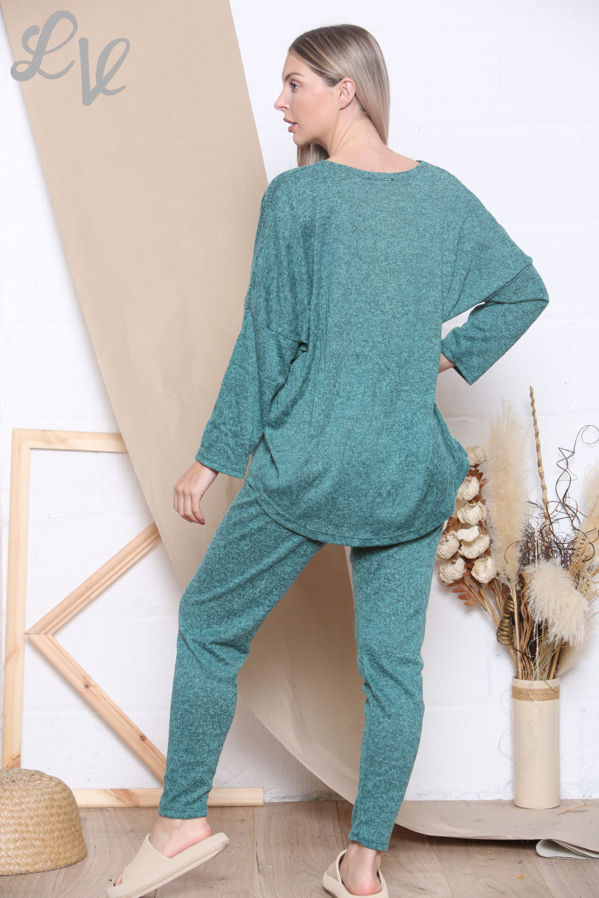 Ladies Chill Out Loungewear Set Teal Unit Price WAS £16.99 NOW £8.99